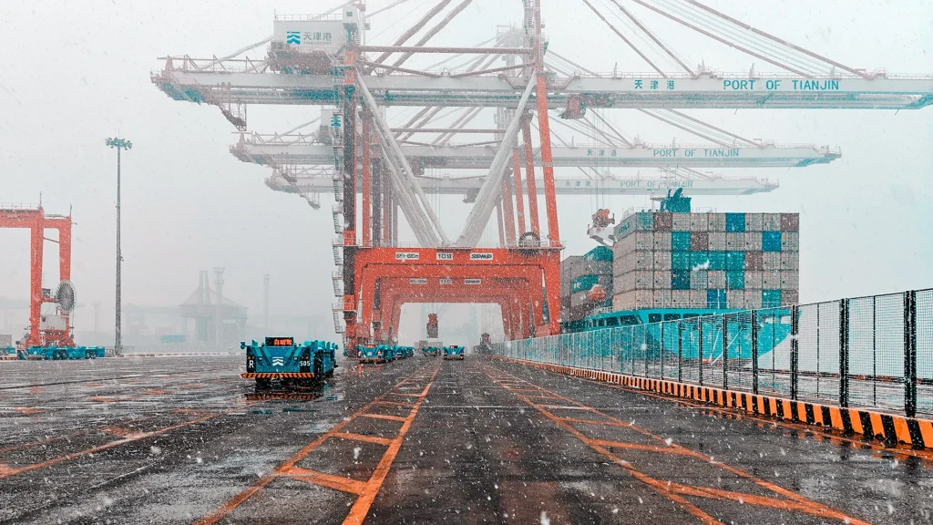港口物流园区高得路柔性结膜技术 / Port logistics park Goodroad flexible film-forming