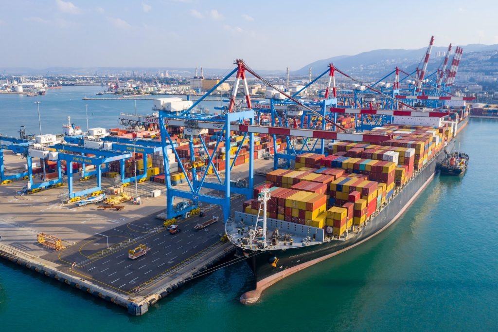 海法港口物流园区俯瞰 / Haifa port logistics park aerial view